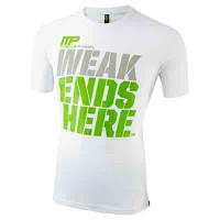 MusclePharm T Shirt 'Weak Ends Here' Beyaz